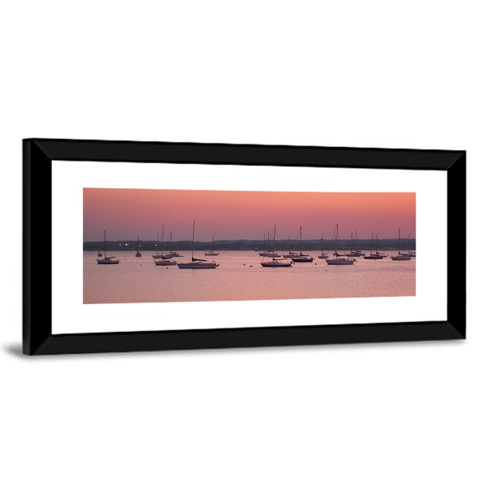 East Haven Beach Sunset Wall Art as a framed print