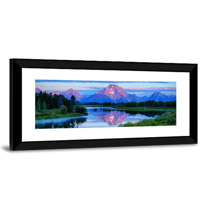 Oxbow Bend Dawn Reflection Wall Art as a framed print