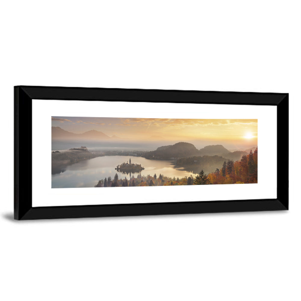 Autumn Morning at Lake Bled Wall Art