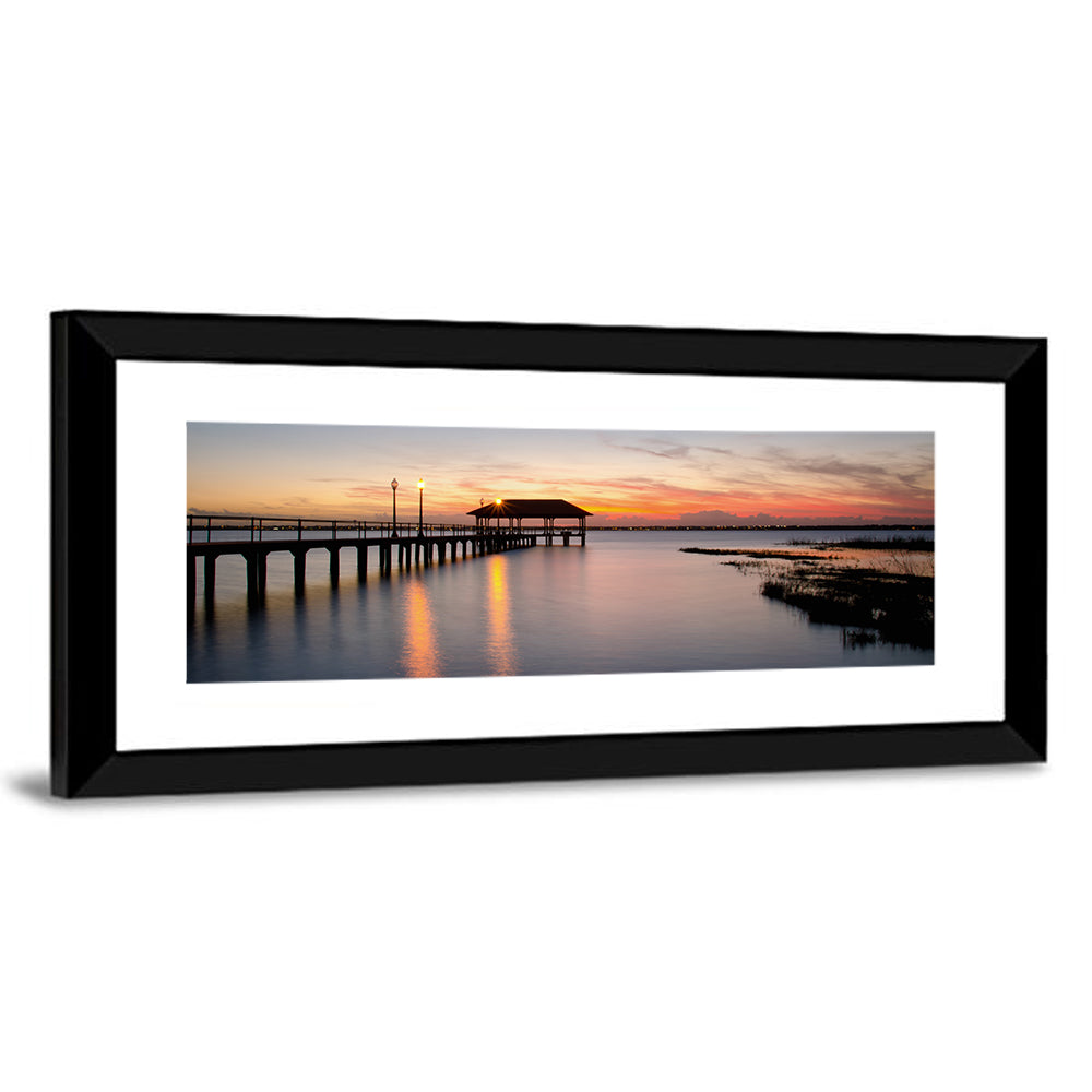 Lake Jackson Pier Sunset Wall Art
