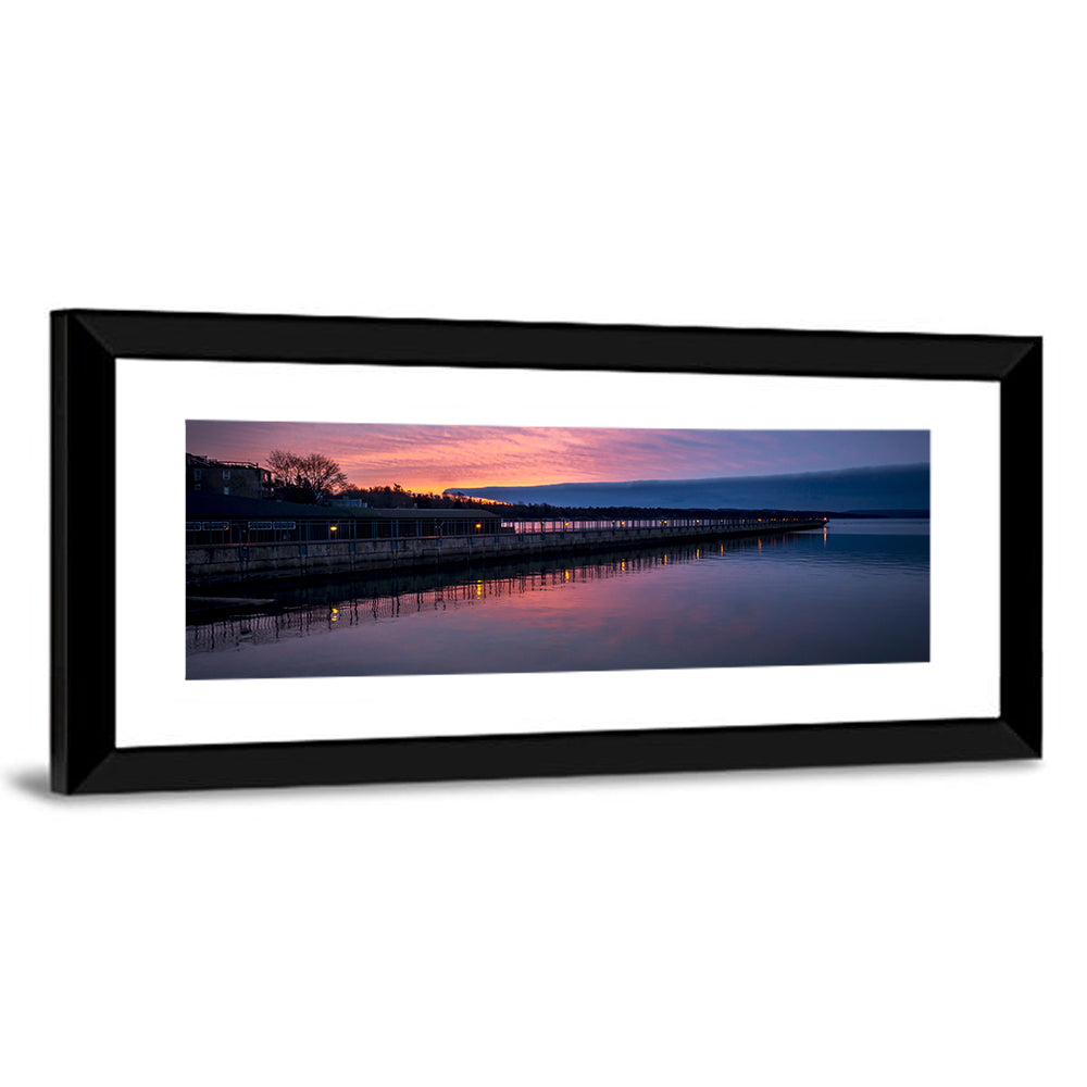 Skaneateles Lake Pier at Dusk Wall Art