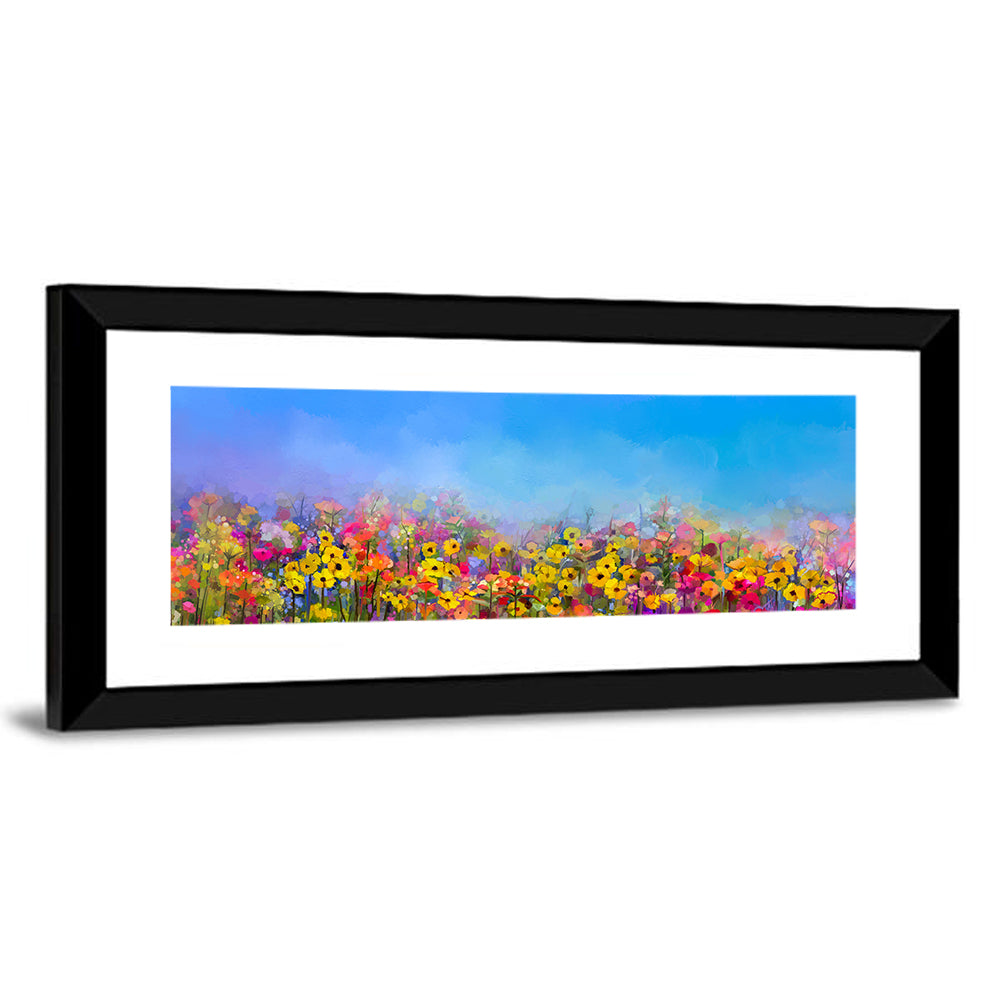 Cornflower and Daisy Meadow Wall Art