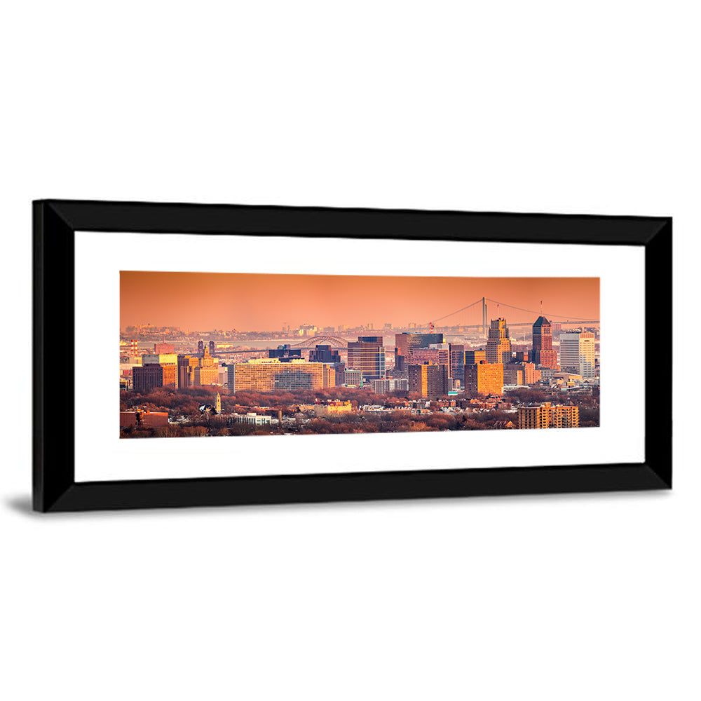 Newark Golden Hour Skyline Wall Art