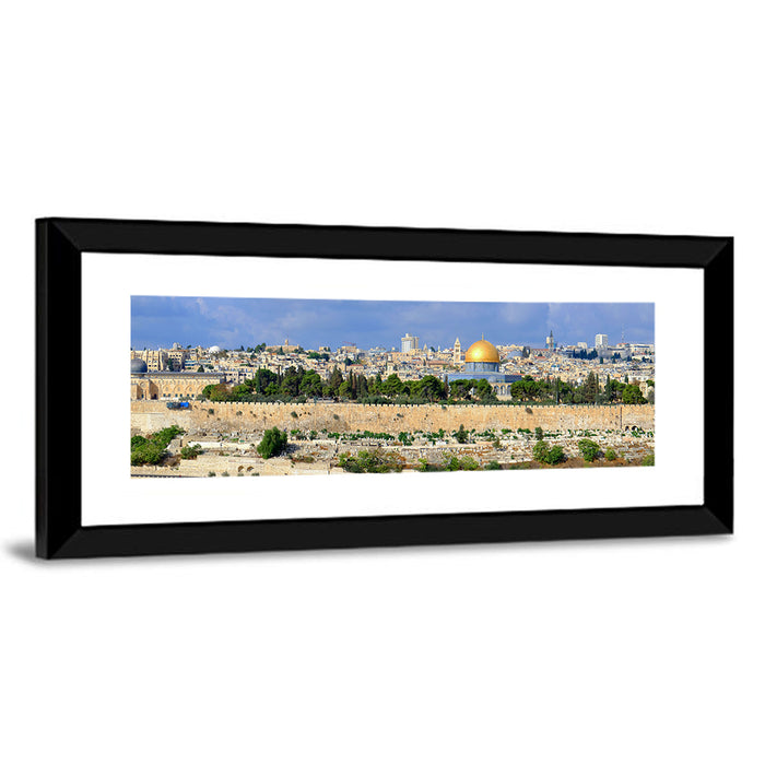 Jerusalem Old City View Wall Art as a framed print