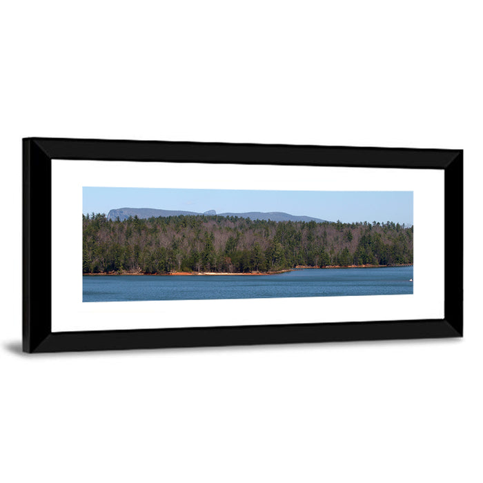 Lake James Shoreline Wall Art as a framed print