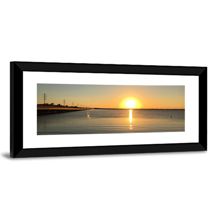 Lake Ray Hubbard Sunset Reflection Wall Art as a framed print