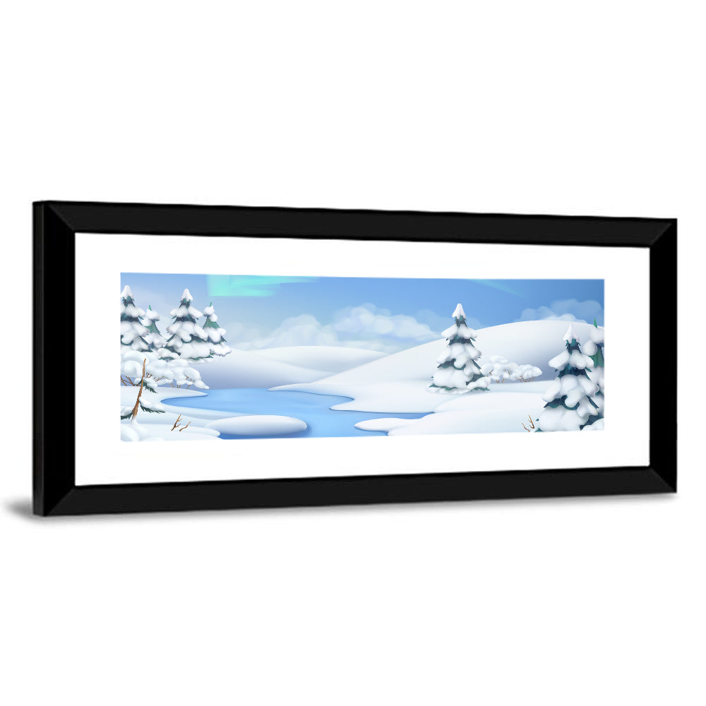 Christmas Pines Winter Landscape Wall Art