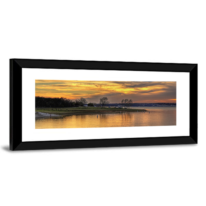 Lake Whitney Sunset Wall Art as a framed print