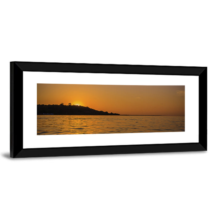 Bhopal Lake at Sunset Wall Art as a framed print