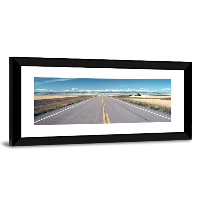 Infinite Road, Montana Wall Art as a framed print
