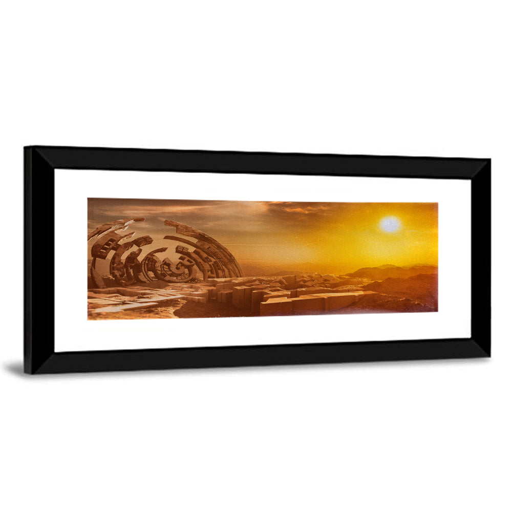 Deserted Alien Planet at Dusk Wall Art