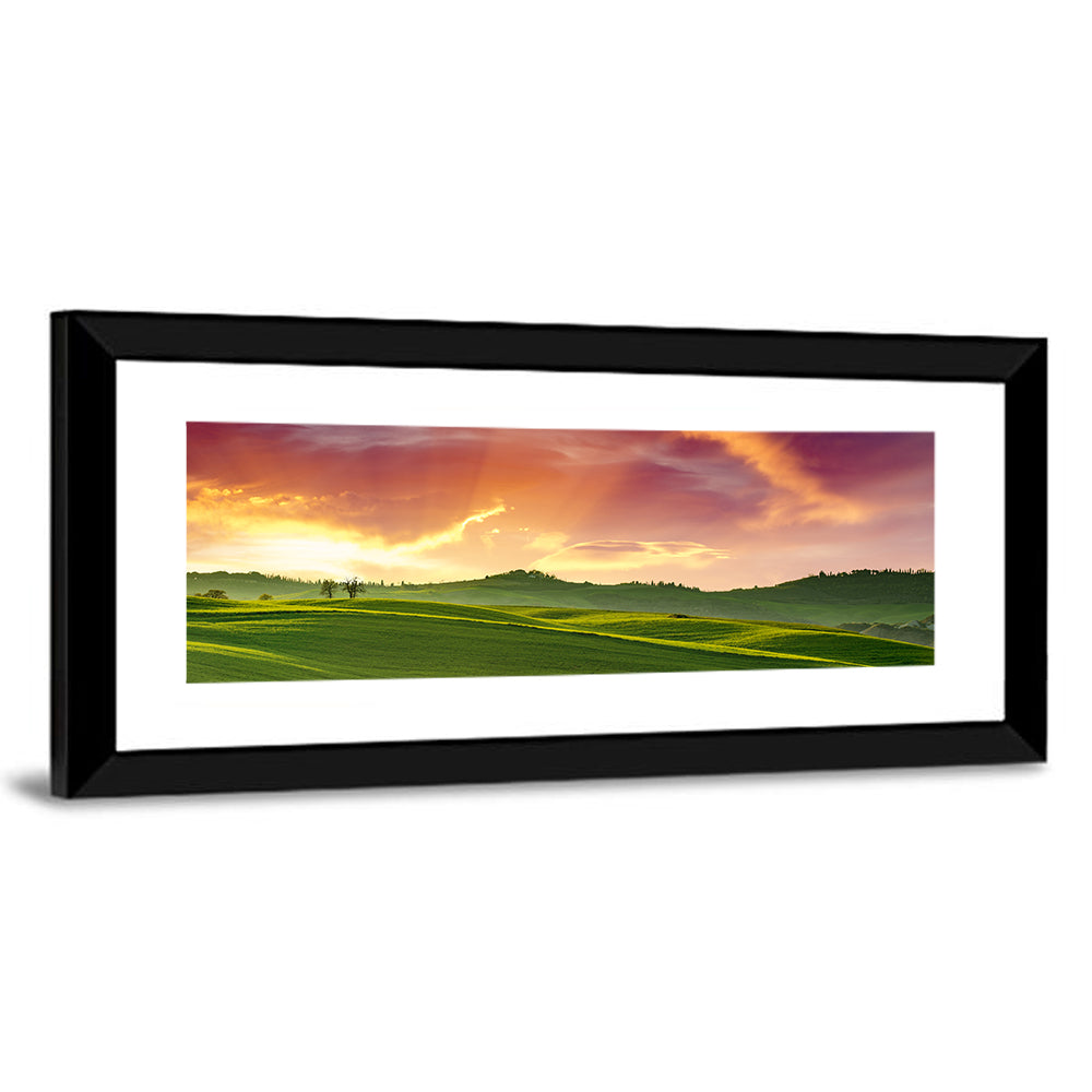 Tuscany Rolling Hills Sunset Wall Art
