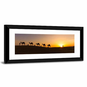 Camel Caravan In Thar Desert Wall Art