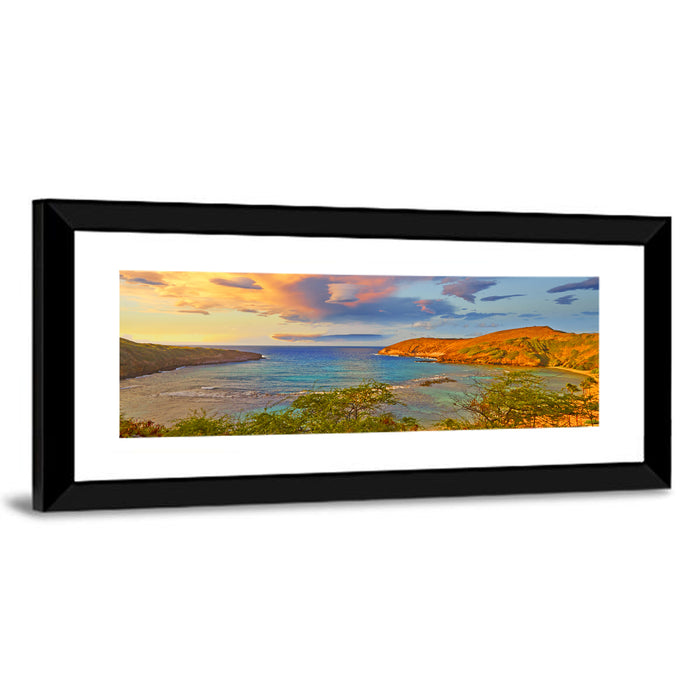Hanauma Bay Golden Hour Wall Art as a framed print