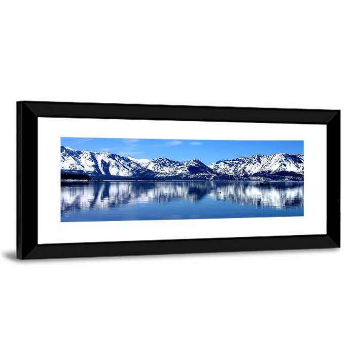 Lake Tahoe Mountain Reflection Wall Art as a framed print