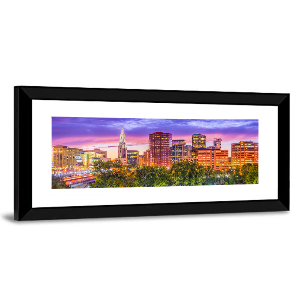 Hartford City Skyline Wall Art