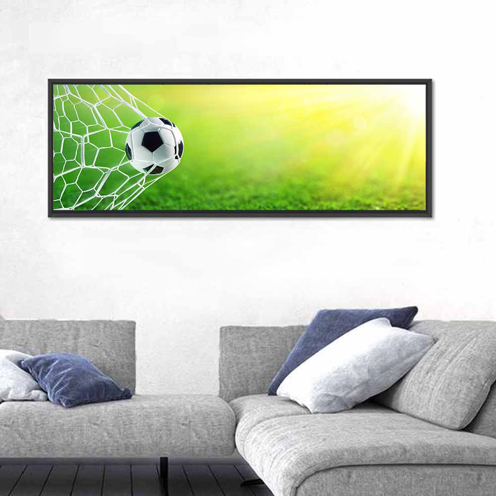 Soccer Ball In Goal Wall Art