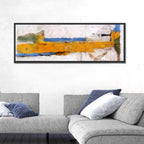 Lake Reflection in Yellow and Blue Wall Art