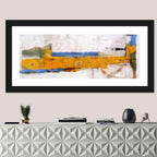 Lake Reflection in Yellow and Blue Wall Art