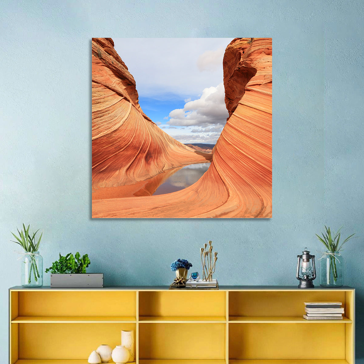 The Wave at Coyote Buttes Wall Art in a room, square
