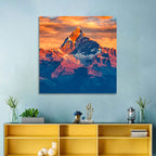 Machhapuchhre Sunrise Over Pokhara Wall Art