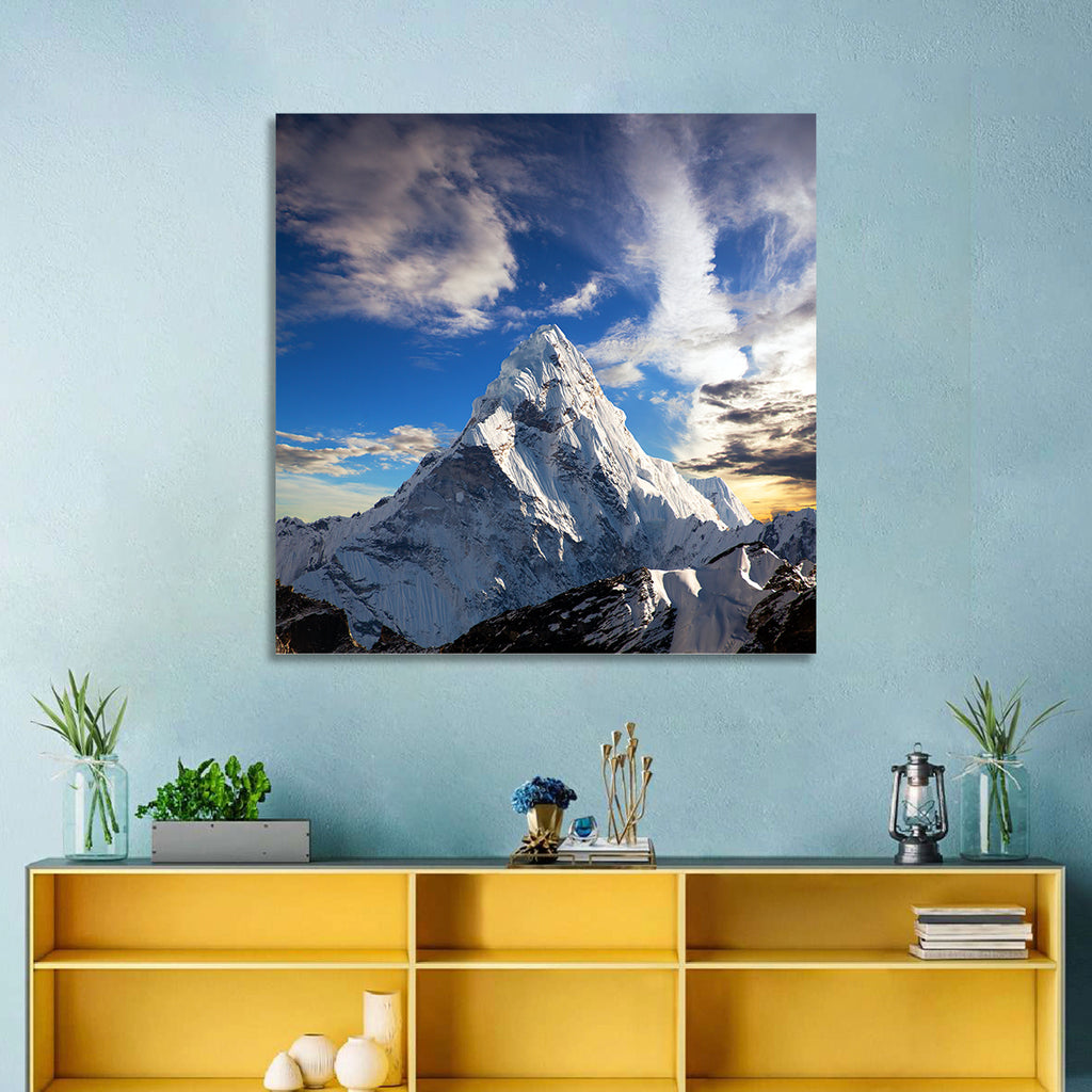 Ama Dablam at Golden Dusk Wall Art