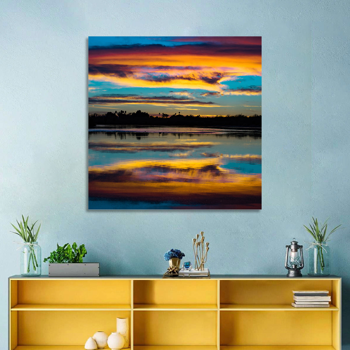 Colorado River Dusk Reflection Wall Art