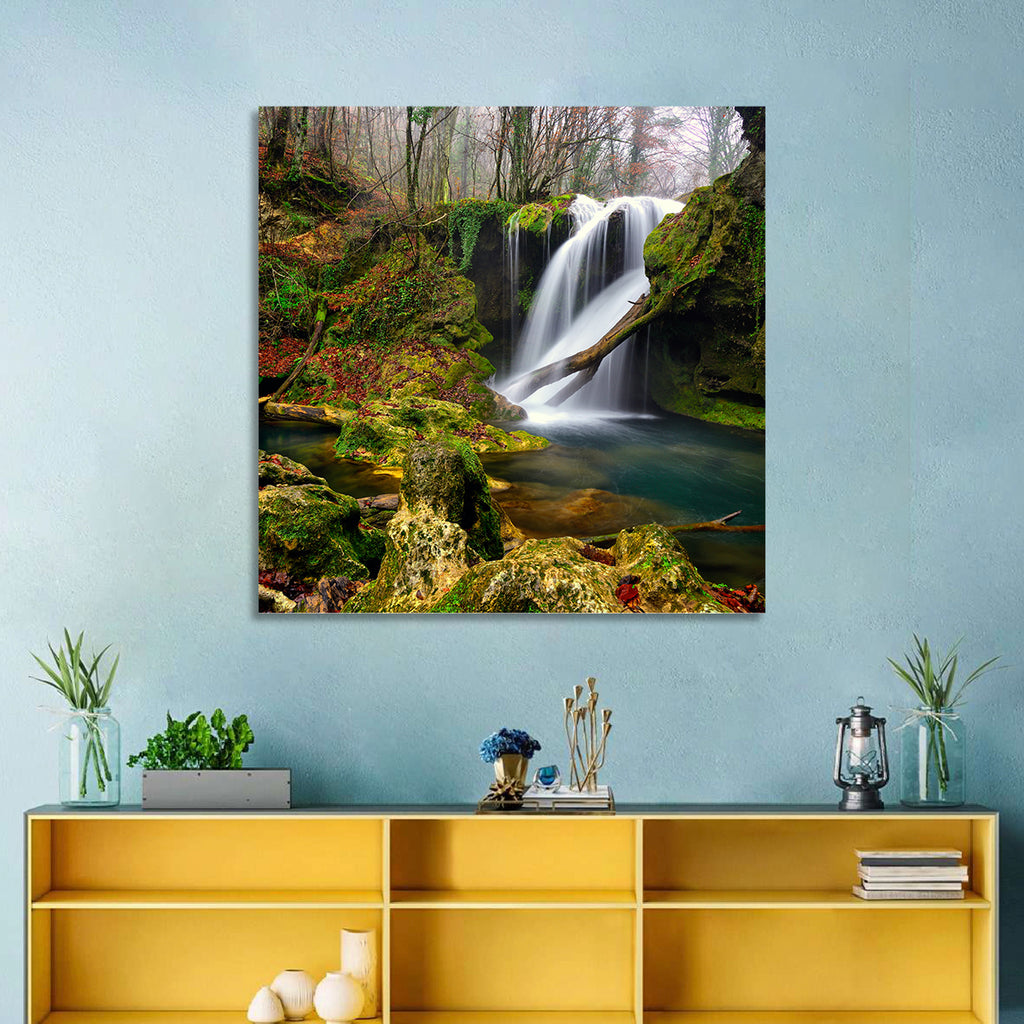 Cheile Nerei Mossy Waterfall Wall Art