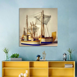 Watercolor Boats Wall Art