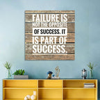 Failure Is Part of Success Rustic Typography Wall Art