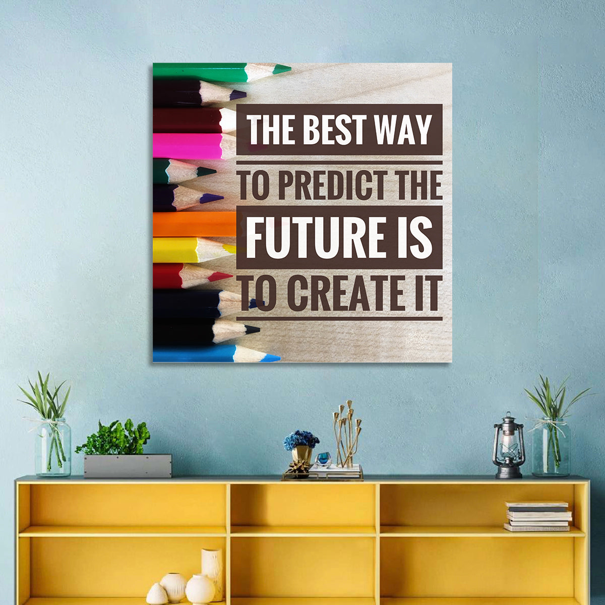Create the Future Quote Wall Art in a room, square