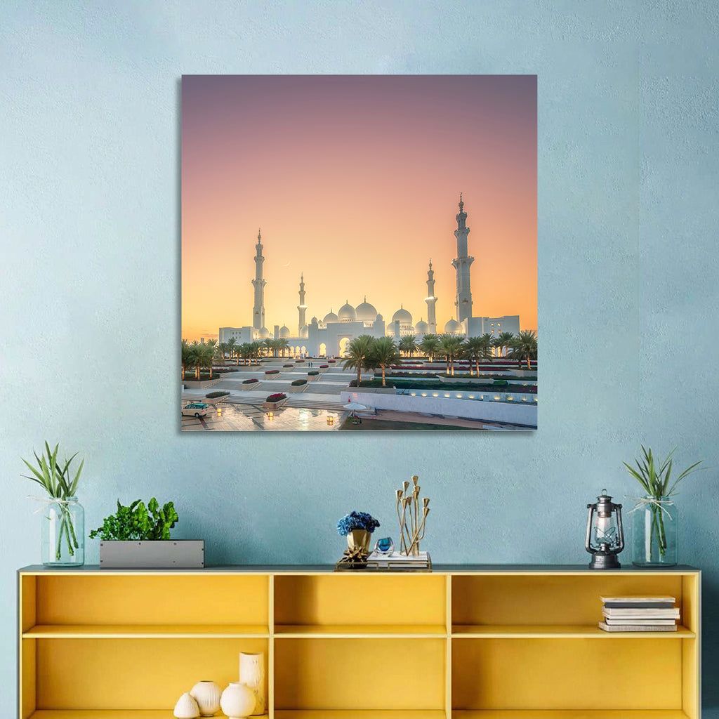 Sheikh Zayed Grand Mosque at Sunset Wall Art