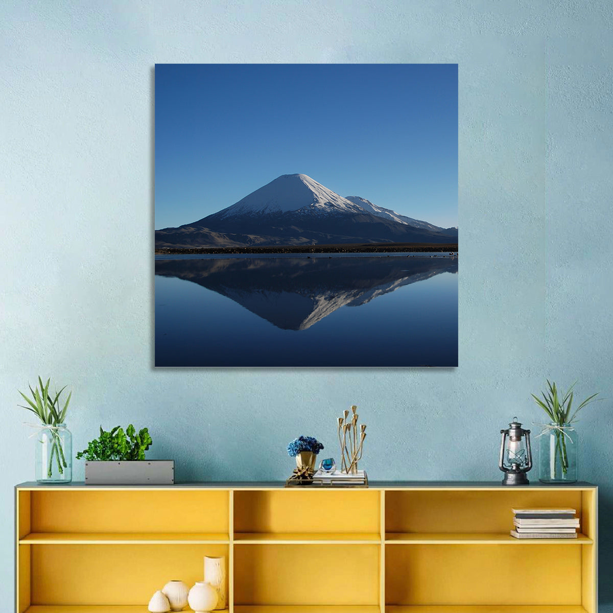 Chungara Lake Reflection Wall Art