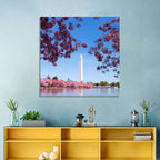 Washington Monument with Cherry Blossoms Wall Art