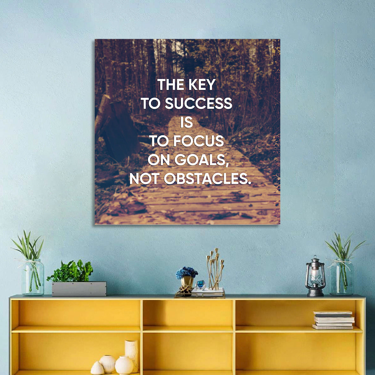 Key to Success Wall Art in a room, square