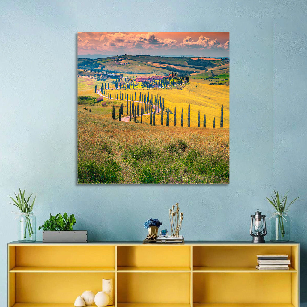 Val D'orcia Cypress Road Wall Art