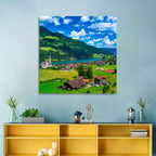 Lungern Village Panorama Wall Art