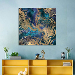 Gold Marble Abstract Wall Art