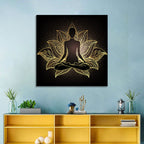 Golden Chakra Silhouette Wall Art