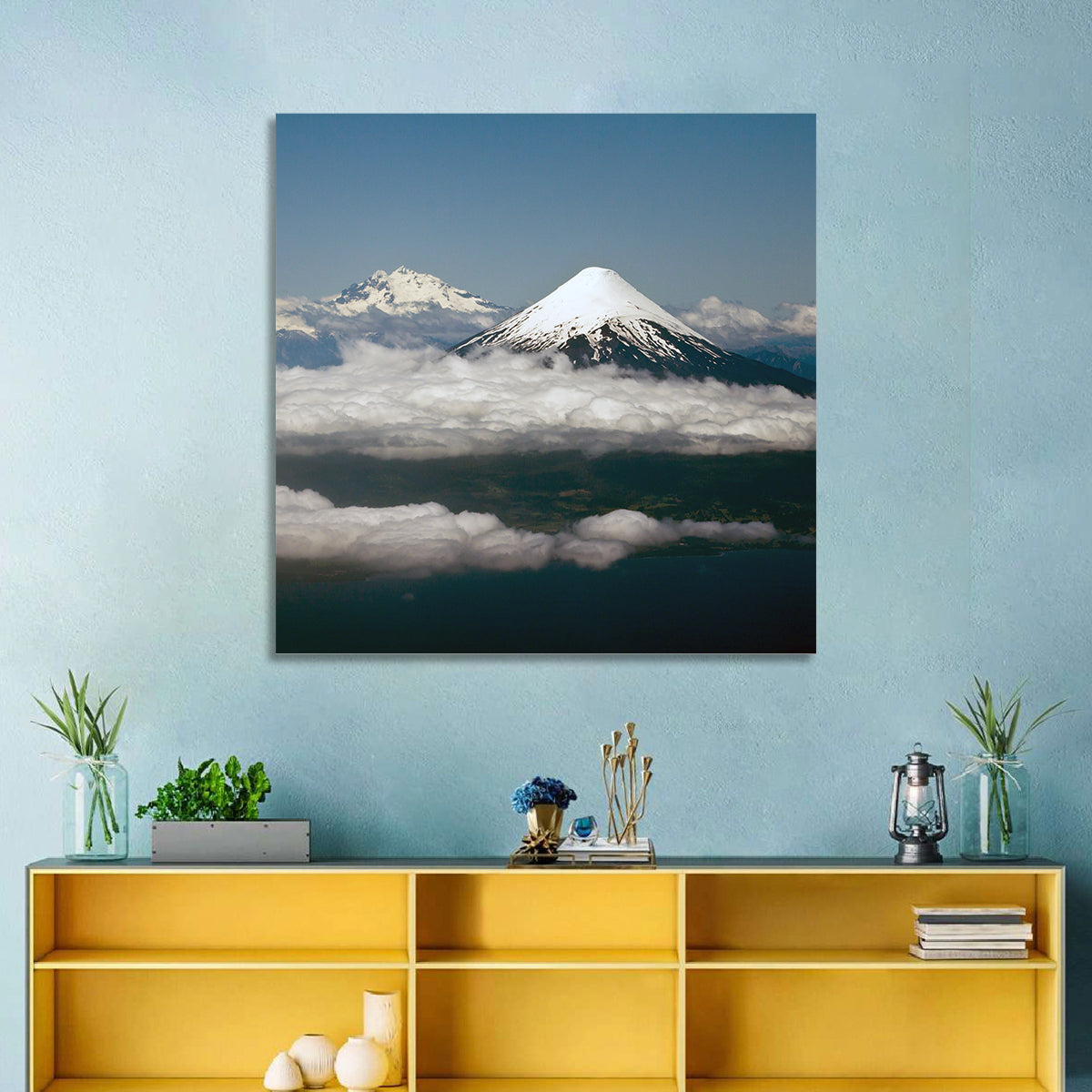 Osorno Volcano, Puerto Varas Wall Art in a room, square