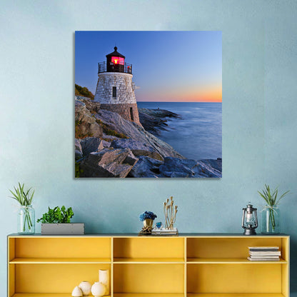 Lighthouse By Ocean Wall Art