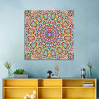 Beaded Kaleidoscope Mandala Wall Art
