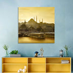 Suleymaniye Mosque Sunset Silhouette Wall Art