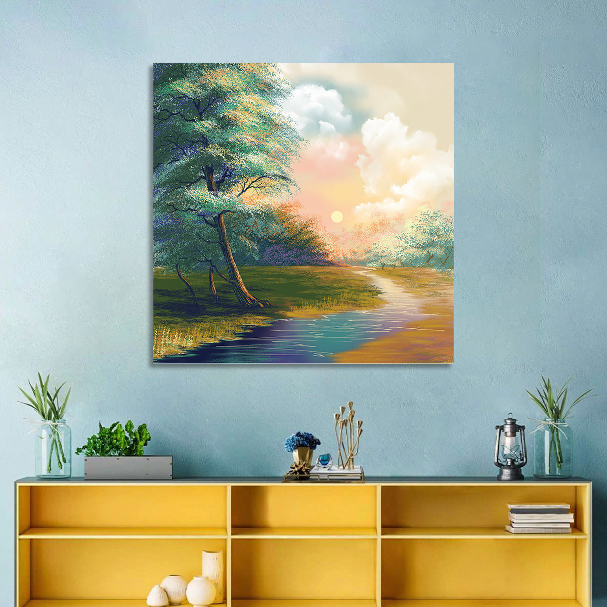 Spring Forest Sunrise Wall Art