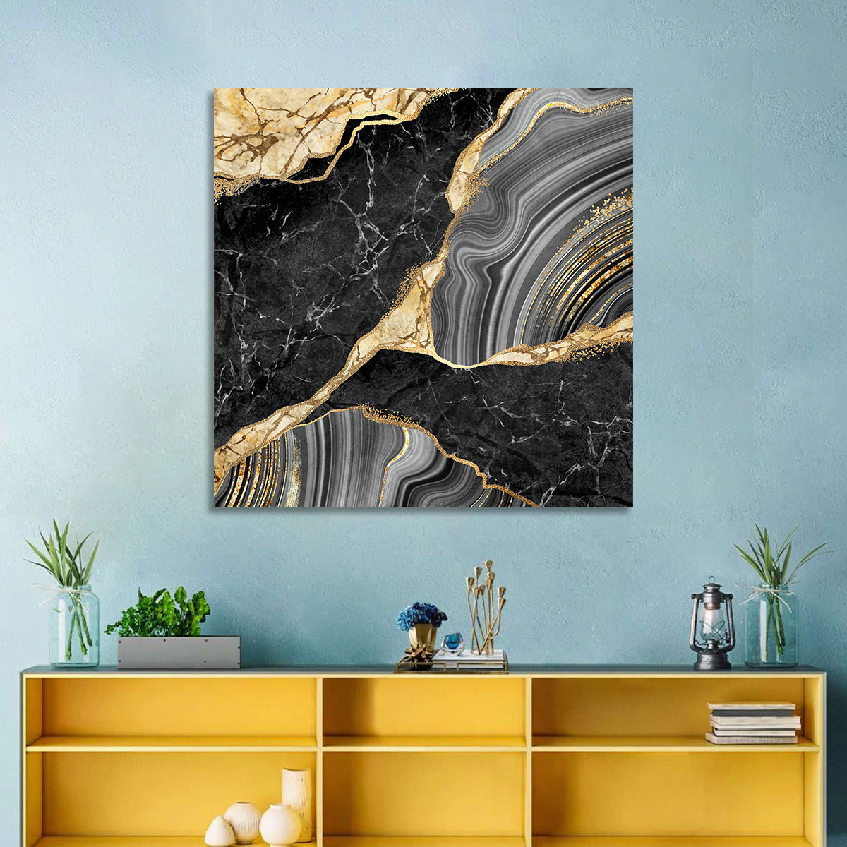 Gold River Abstract Wall Art