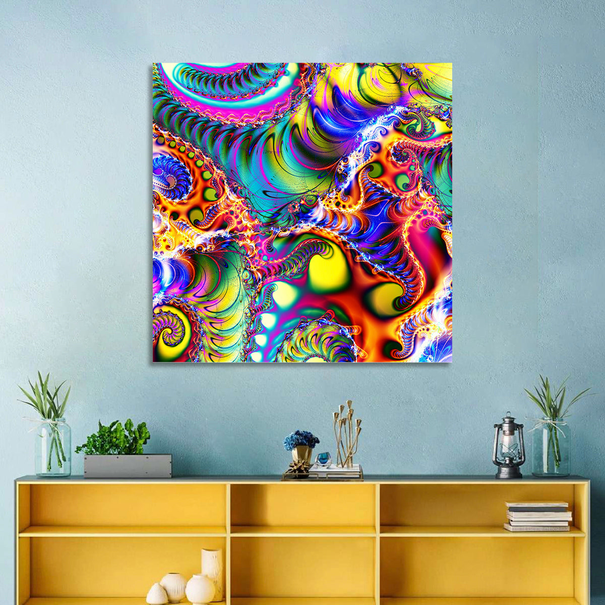 Digital Colored Abstract Wall Art