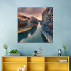 Studlagil Canyon at Sunset Wall Art