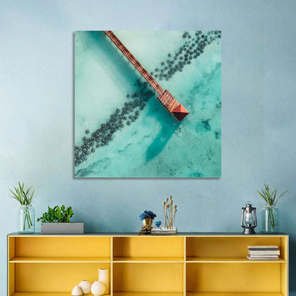 Caribbean Beach Pier Wall Art