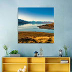Lake Pukaki Golden Hour with Mount Cook Wall Art