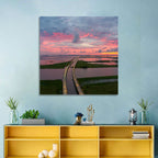 Mobile Bay Causeway at Dusk Wall Art
